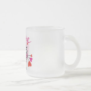 Taza De Cristal Esmerilado Tarjeta del día de San Valentín del amor de Mooey