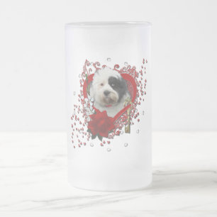 Taza De Cristal Esmerilado Tarjetas del día de San Valentín - llave a mi
