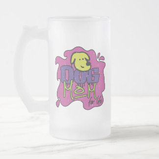 Taza De Cristal Esmerilado Tarro Dog Mom For Life