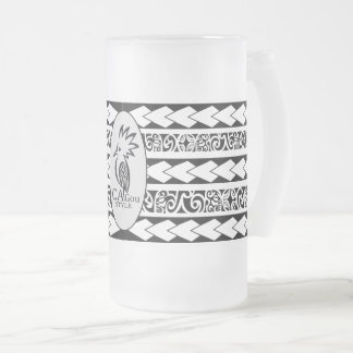Taza De Cristal Esmerilado Tasse en verre glacé. Tribal Ethnic