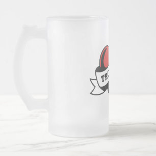 Taza De Cristal Esmerilado Tatuaje de corazón de amor verdadero Diseño de r