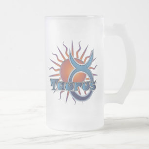 Taza De Cristal Esmerilado Tauro