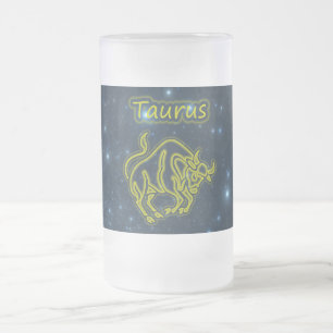 Taza De Cristal Esmerilado Tauro brillante