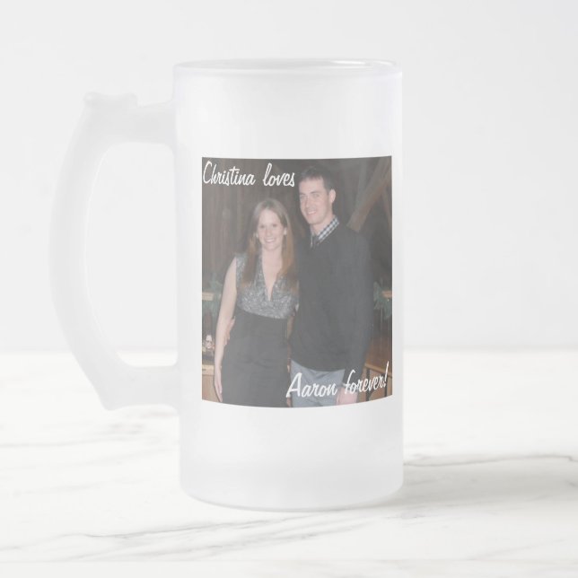 Taza De Cristal Esmerilado ¡Taza adaptable de los "amores"! (Izquierda)