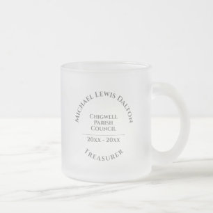 Taza De Cristal Esmerilado Taza de café con vidrio esmerilado para tesorero
