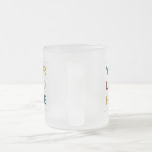 Taza De Cristal Esmerilado Taza de café de vidrio esmerilado con logotipo y t
