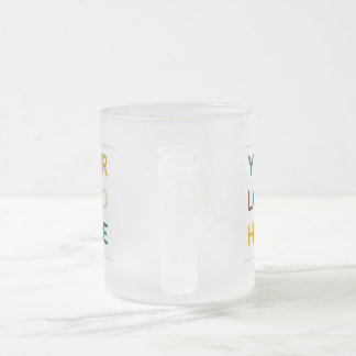 Taza De Cristal Esmerilado Taza de café de vidrio esmerilado con logotipo y t