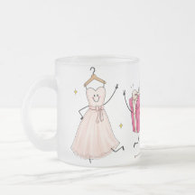 Taza de café de vidrio esmerilado para dama de hon