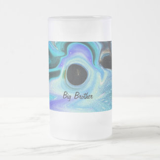 TAZA DE CRISTAL ESMERILADO ¡TAZA DE CERVEZA DE HERMANO MAYOR!! FUERA DE LA