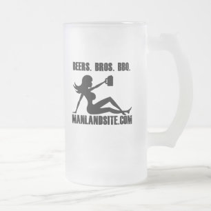Taza De Cristal Esmerilado ¡Taza de cerveza de Manland/de Mancave!