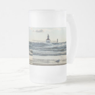 Taza De Cristal Esmerilado Taza de cerveza de vidrio esmerilado Fuerza detrás