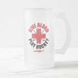 Taza De Cristal Esmerilado Taza de cerveza de vidrio esmerilado Give Blood Pl