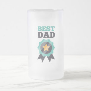 Taza De Cristal Esmerilado Taza de cerveza de vidrio esmerilado Mejor Papá