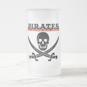 Taza De Cristal Esmerilado Taza de cerveza de vidrio esmerilado Piratas