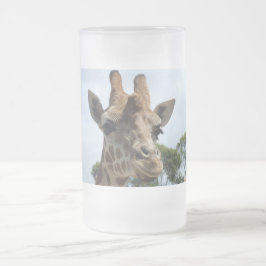 Taza De Cristal Esmerilado Taza de cerveza del vidrio esmerilado de la jirafa