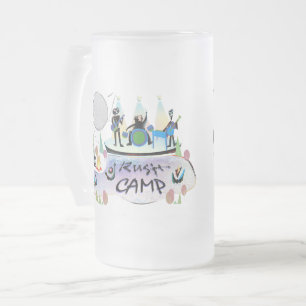 Taza De Cristal Esmerilado ¡Taza de cerveza RushCamp!