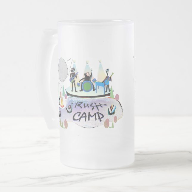 Taza De Cristal Esmerilado ¡Taza de cerveza RushCamp! (Anverso izquierdo)