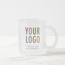 Taza De Cristal Esmerilado Taza de Vidrio Esmerilado 10 oz Logo Empresarial S