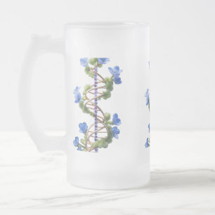 Taza De Cristal Esmerilado Taza de vidrio esmerilado 16 oz - Ramas floreciend