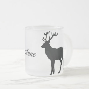 Taza De Cristal Esmerilado Taza de vidrio esmerilado - Alce de Yellowstone