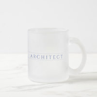 Taza de vidrio esmerilado ARCHITECT / Azul marino