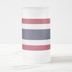Taza De Cristal Esmerilado Taza de vidrio esmerilado con bandera de Tailandia