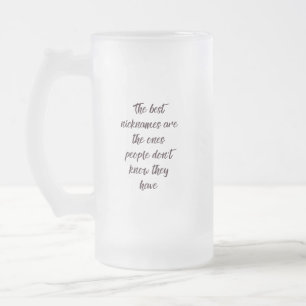 Taza De Cristal Esmerilado Taza de vidrio esmerilado con cita divertida