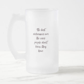 Taza De Cristal Esmerilado Taza de vidrio esmerilado con cita divertida