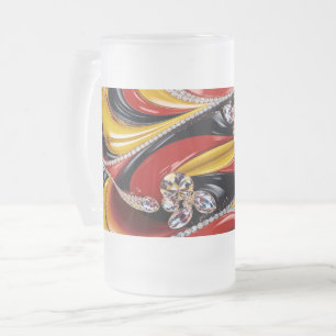 Taza De Cristal Esmerilado Taza de vidrio esmerilado con diseño de colores be