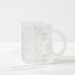 Taza De Cristal Esmerilado Taza de vidrio esmerilado con encaje BATTENBURG