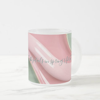 Taza De Cristal Esmerilado Taza de vidrio esmerilado con gráfico elegante