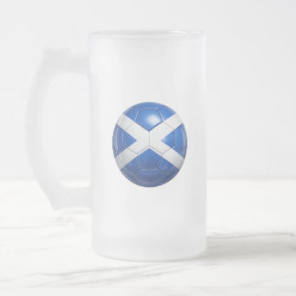 Taza De Cristal Esmerilado Taza de vidrio esmerilado con la bandera de fútbol