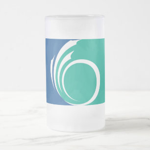 Taza De Cristal Esmerilado Taza de vidrio esmerilado con la bandera de Ottawa