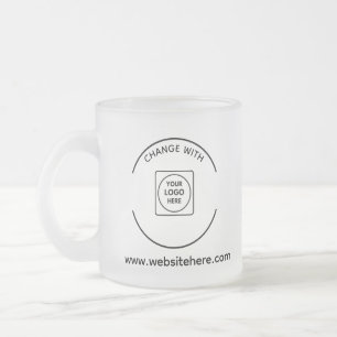 Taza De Cristal Esmerilado Taza de vidrio esmerilado con logotipo de negocio 