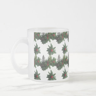 Taza De Cristal Esmerilado Taza de vidrio esmerilado con temática botánica rú