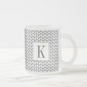 Taza De Cristal Esmerilado Taza de vidrio esmerilado de punto de línea NEGRA