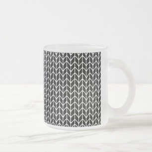 Taza De Cristal Esmerilado Taza de vidrio esmerilado de punto negro