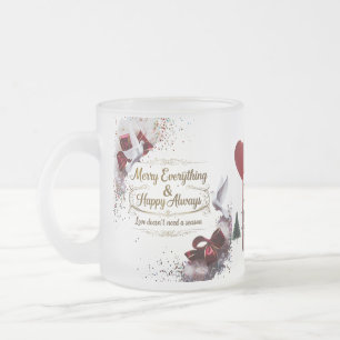 Taza De Cristal Esmerilado Taza de Vidrio Esmerilado – Edición Navideña Elega