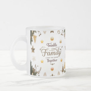 Taza De Cristal Esmerilado Taza de vidrio esmerilado familiar Twinkle musical