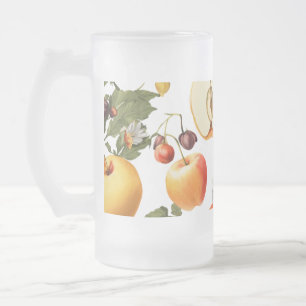 Taza De Cristal Esmerilado Taza de vidrio esmerilado - Frutas patrón acuarela