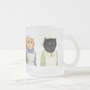 Taza De Cristal Esmerilado Taza de vidrio esmerilado LADY CATS