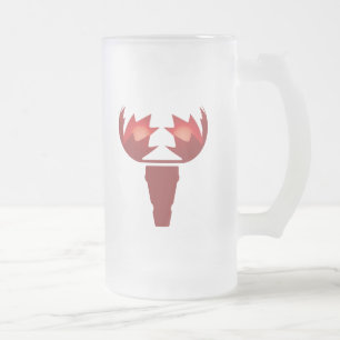 Taza De Cristal Esmerilado Taza de vidrio esmerilado Maple Moose