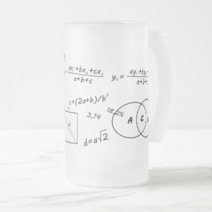 Taza De Cristal Esmerilado Taza de vidrio esmerilado matemático inteligente