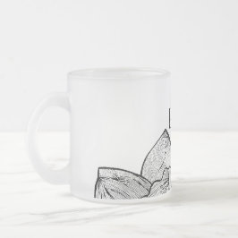 Taza De Cristal Esmerilado Taza de vidrio esmerilado personalizada Daisy