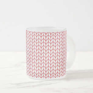Taza De Cristal Esmerilado Taza de vidrio esmerilado RED LINE KNIT