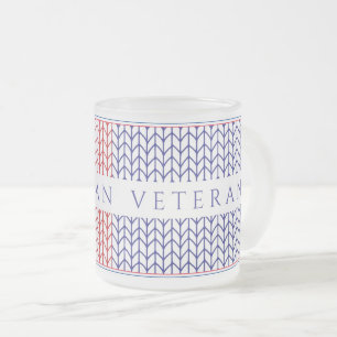 Taza De Cristal Esmerilado Taza de vidrio esmerilado "VETERANO AMERICANO"