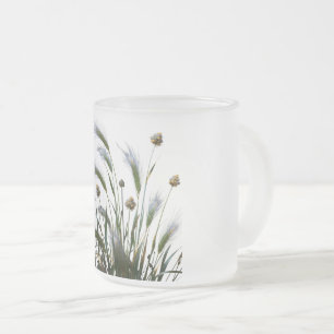 Taza De Cristal Esmerilado "Taza de vidrio helado botánico elegante"