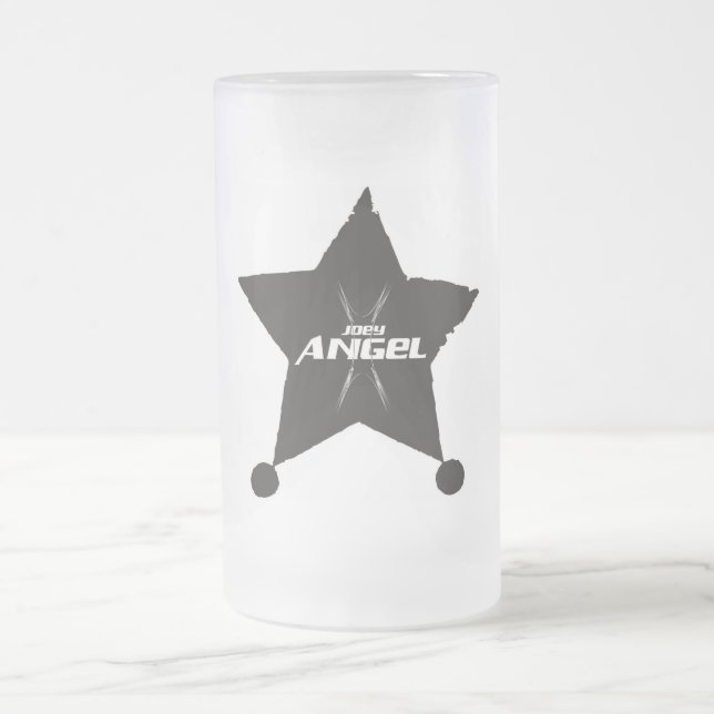 TAZA DE CRISTAL ESMERILADO ¡TAZA DEL CONGELADOR DEL ÁNGEL DE JOEY! (Centro)