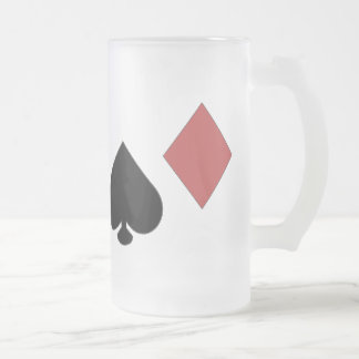 Taza De Cristal Esmerilado TAZA del PÓKER del vidrio esmerilado