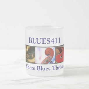 Taza De Cristal Esmerilado Taza del vidrio esmerilado BLUES411